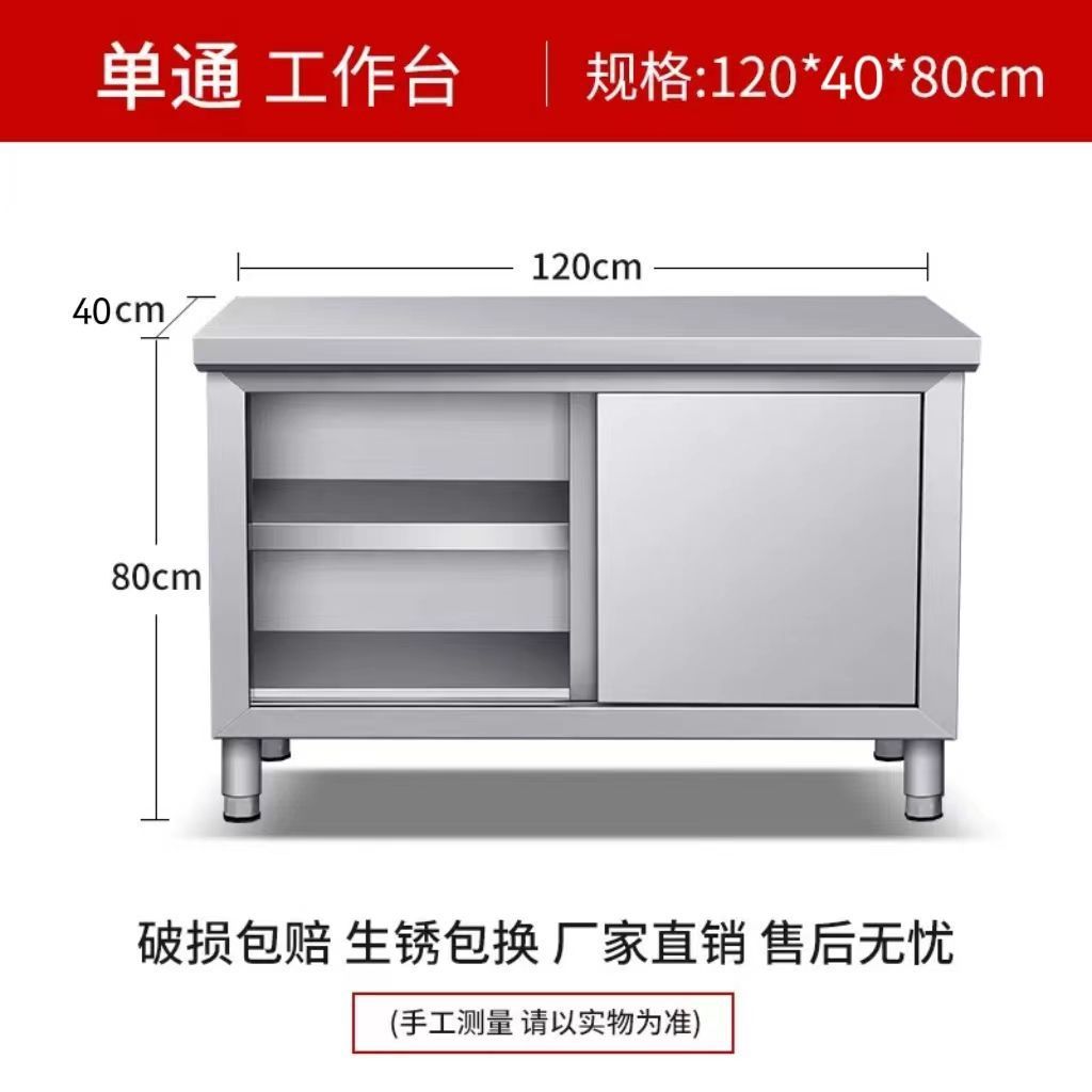 Стол рабочий из нержавеющей стали 80x40x80 одна дверь