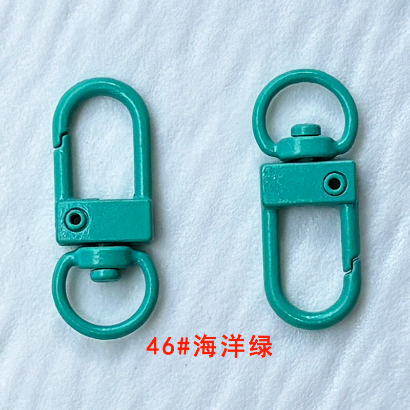 烤漆三分小门扣彩色钥匙扣饰品配件U形弹簧扣挂扣现货糖果色8字扣|undefined
