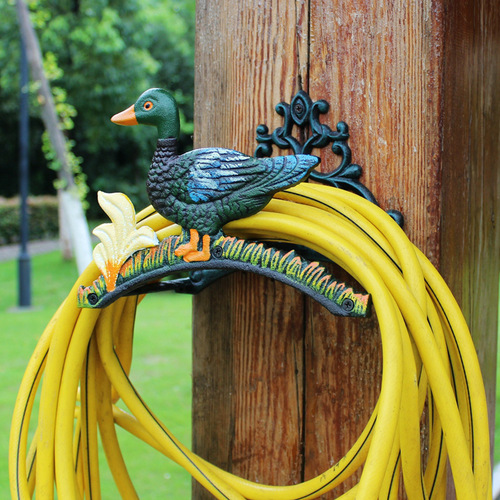 Classic European retro cast iron bird garden water pipe rack gardening rack courtyard home wall decoration
