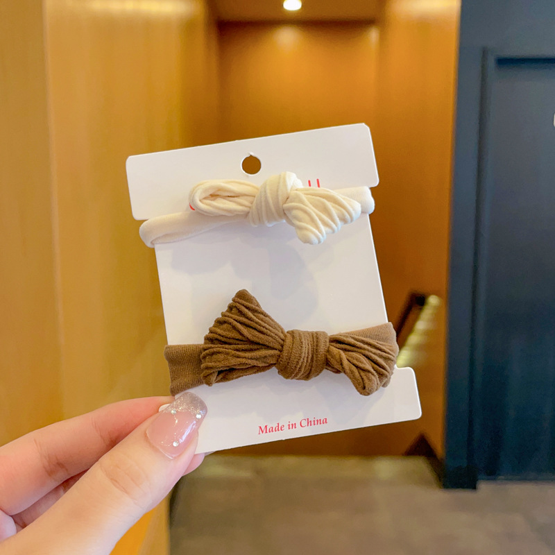 Alta elasticidad y durabilidad como correa de goma para mujeres, color curry simple, cuerda de cabello de cola de caballo alta, anillo de cabello sin heridas de alta calidad