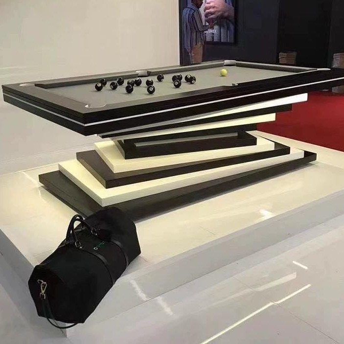 Mesa de billar mesa de billar para adultos estándar para el hogar americano nueve bolas negras ocho elegantes nueve bolas entretenimiento comercial villa de lujo