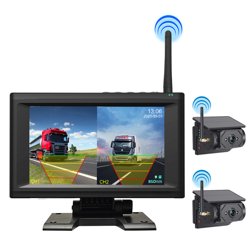 7inch 車ワイヤレス磁気ソーラー HD カメラ乗用車とトラックのドライブレコーダー反転画像卸売|undefined