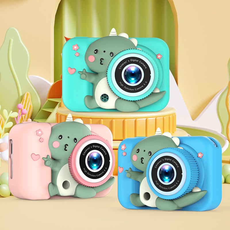 Cross-border New Dinosaur Camera Children's Digital Camera HD Double Camera Video Small SLR Cartoon Cute