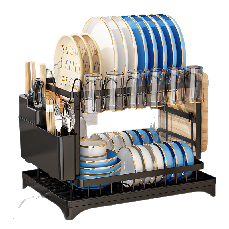 Encimera transfronteriza de cocina, vajilla, vajilla, estante de almacenamiento, vajilla multifuncional para el hogar, estante para drenaje, vajilla, estante para vajilla