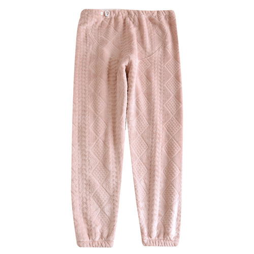 Autumn and winter flannel pants short pile cuffs coral fleece loose maternity pants moon pants pregnancy pants 