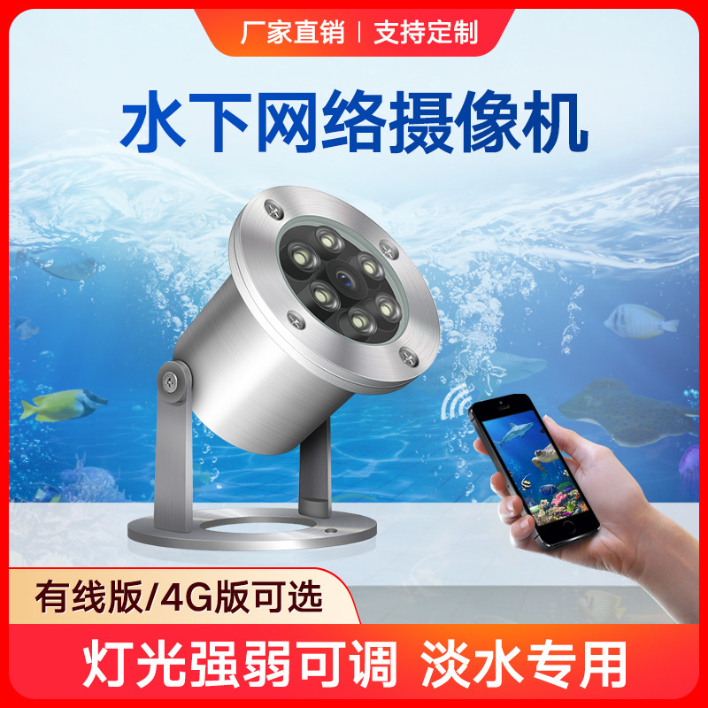High-Definition Underwater Camera Underwater Webcam Waterproof Swimming Pool Underwater Pond 4g Remote Fish Monitor