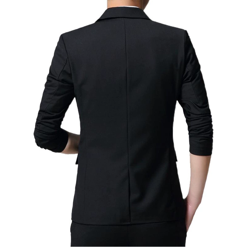 Мужские костюмы для весны и осени, костюмы для женихов и свидетелей, мужские групповые костюмы, приталенные офисные костюмы для мужчин, мужские пиджаки, корейский стиль