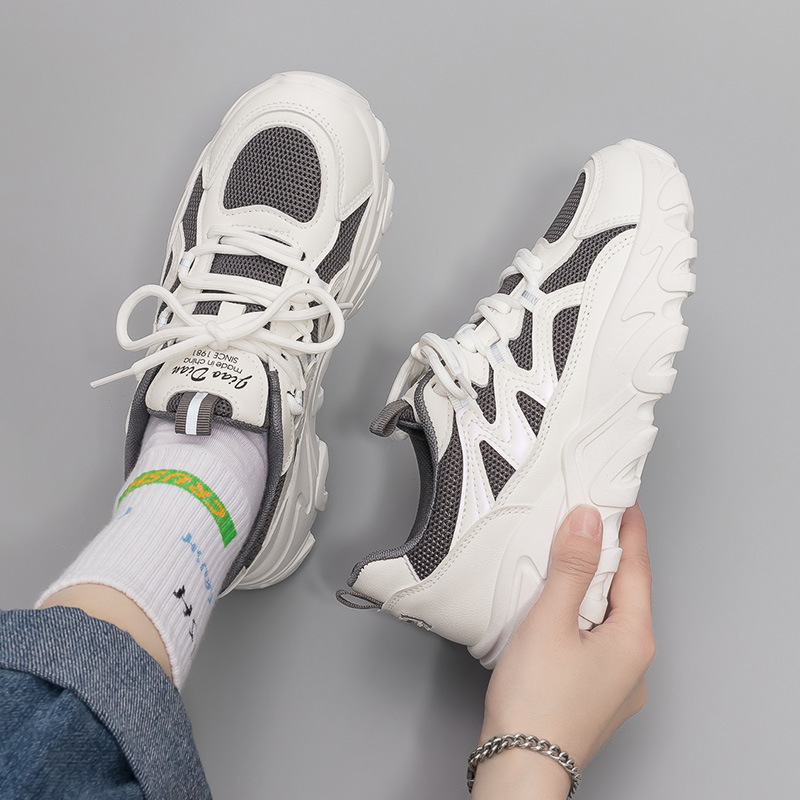 Zapatos estilo Dad para mujer, primavera y verano 2022, nuevos tenis versátiles con suela gruesa que aumentan la altura, estilo coreano, zapatos casuales de moda 7787