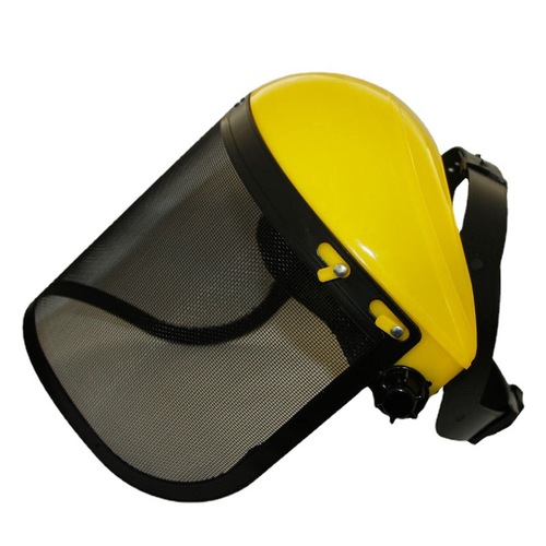 Wire mesh mask helmet lawn mowing safety helmet facial accessories protective cover lawn mower lawn protective gear hat