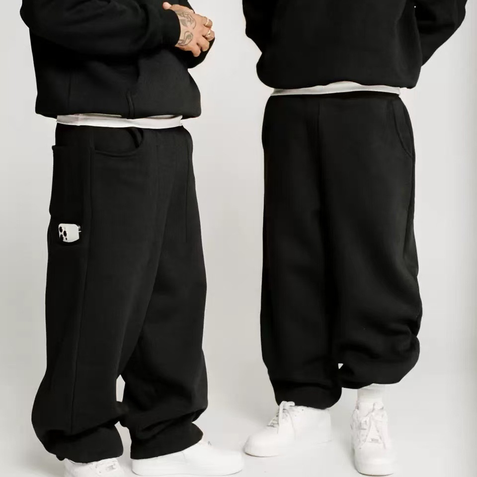 跨境2025新款流行阔腿裤多口袋设计 系列青少年批发休闲裤百搭