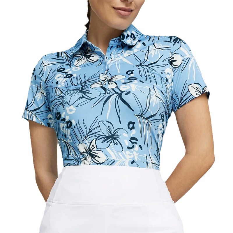 Women's polo shirt sleeveless moisture wicking golf shirt tennis sports top polo T-shirt