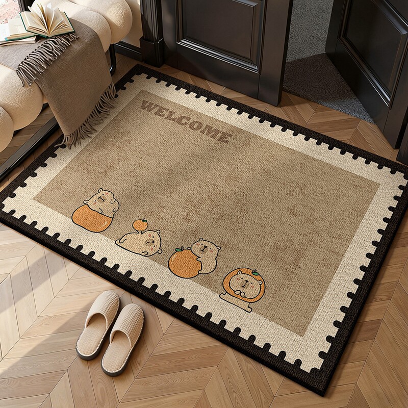 High-End Floor Mats, Entrance Door Mats, Entrance Door Stain-Resistant Floor Mats, Carpets, Dust-Removing Anti-Slip Mats, Cartoon Household Mats