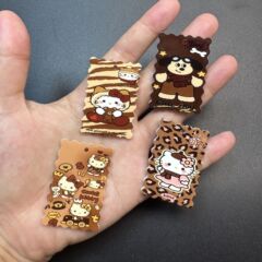 亚克力双面彩印卡通饼干吊牌片片DIY手工手链钥匙扣配件材料