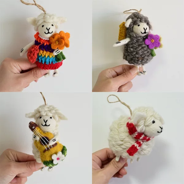 Nepalese Handmade Wool Felt Pendant, Cute Lamb Bag Pendant, Keychain, Niche Bag Pendant Gift