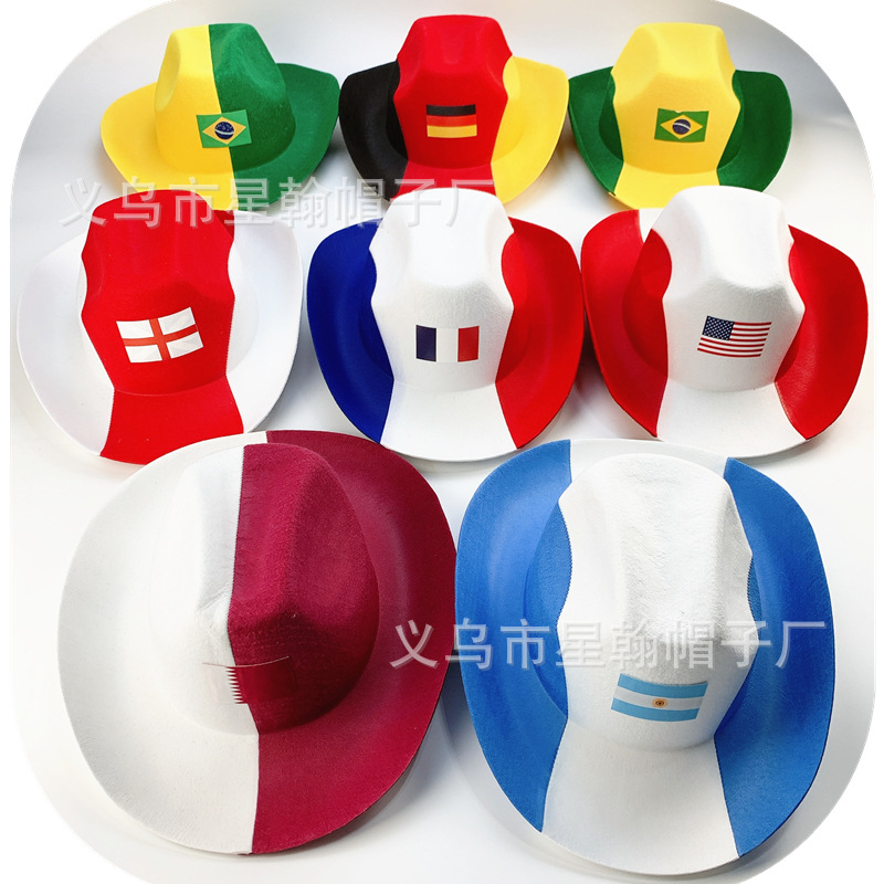 Estrellas americanas y rayas cinta vintage alto sombrero mago etapa rendimiento Festival fieltro paño recto sombrero alto