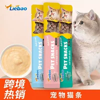 Трансграничная английская версия лакомств для кошек Liebao, влажный корм, 15 г, питательная паста, жидкая мясная награда для тренировок