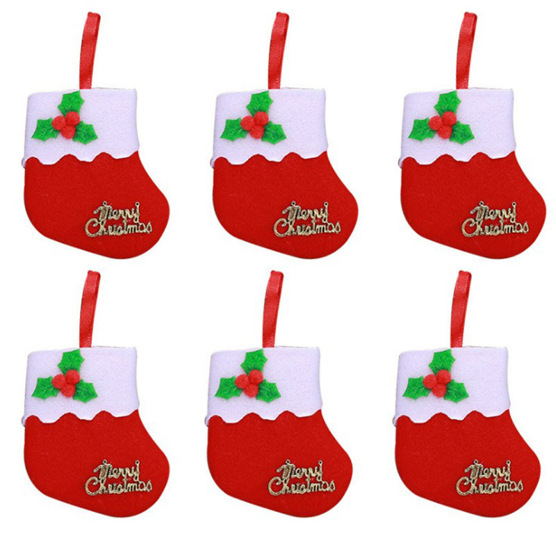 Transfronterizos de automóviles de Navidad decoración de calcetines de Navidad calcetines colgantes de decoración de automóviles de Navidad al por mayor
