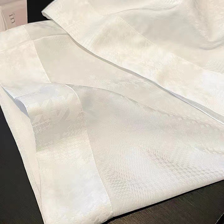 杭州シルクマルベリーシルク春夏薄いシルク女性の半袖ズボンツーピースセットルーズホワイトホーム服|undefined