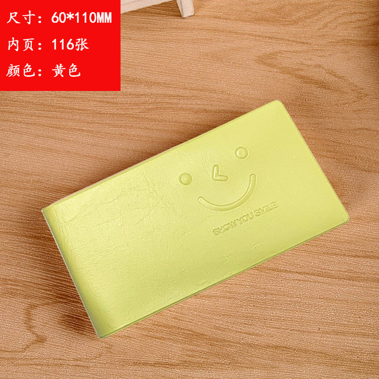 Cutie coreano sonriente cuaderno papelería mini larga cuaderno de notas portátil puede DZLOGO