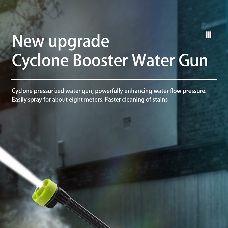 Cross-Border High-Pressure Car Wash Water Gun, Rechargeable Portable Lithium Battery Water Gun, High-Power Electric Display Water Gun, Cleaning Machine, Flower Watering Tool