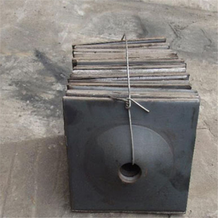 140 * 140 * 8 plataforma de anclaje de perno de mina agujero redondo equipo de soporte de placa de anclaje