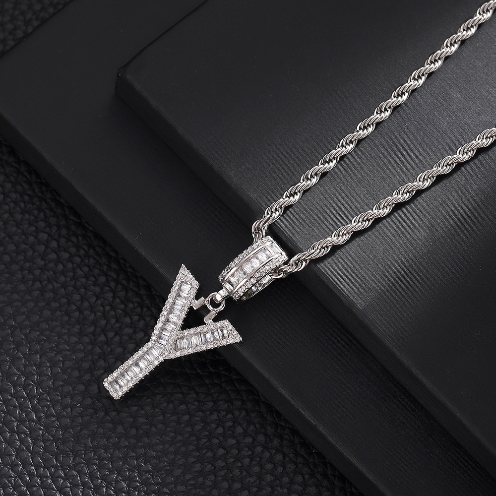 Y + 20inch Twist Chain (silver)