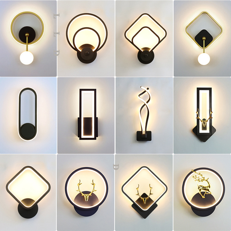 Luz de pared lujosa red lámpara de pared roja lámpara de cabezal de cama doméstica de alta calidad sala de estar atmósfera dormitorio escalera de luz de pasillo