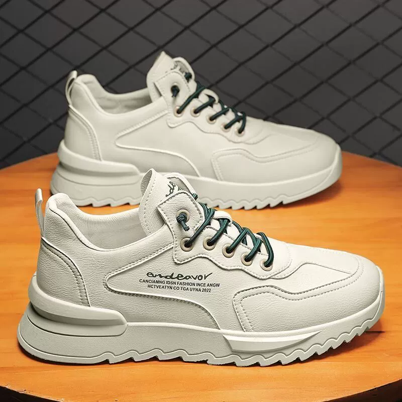 Мужская обувь, Весенняя новая дышащая непромокаемая нескользящая обувь, Мужская модная универсальная Белая обувь, спортивная повседневная обувь для папы