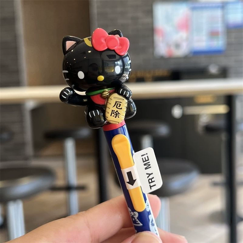 Шариковая ручка Sanrio Hello Kitty с фигуркой-талисманом «счастливый кот», японский стиль