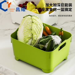 多機能家庭用キッチン野菜洗いバスケット果物と野菜の収納バスケット洗浄ボックスプラスチック洗面器野菜洗いシンク排水バスケット