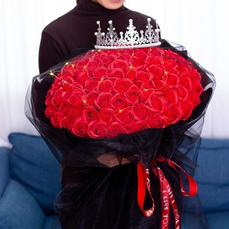 バラの花束、バレンタインデー、大晦日、ガールフレンドの誕生日、ロマンチックな石鹸、プリザーブドフラワー|undefined