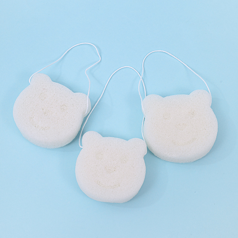 Fábrica personalizada konjac esponja para lavar la cara esponja konjac limpieza facial limpieza facial material vegetal degradable a granel