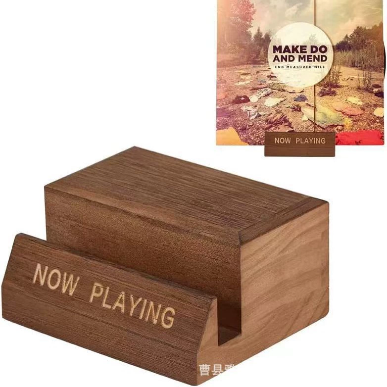 Американская деревянная виниловая полка для журналов CD DVD Дисковая полка для настольных дисков