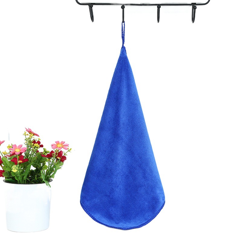 Factory wholesale 30*30 hook square towel fiber towel can be used as logo small square towel kitchen cleaning towel