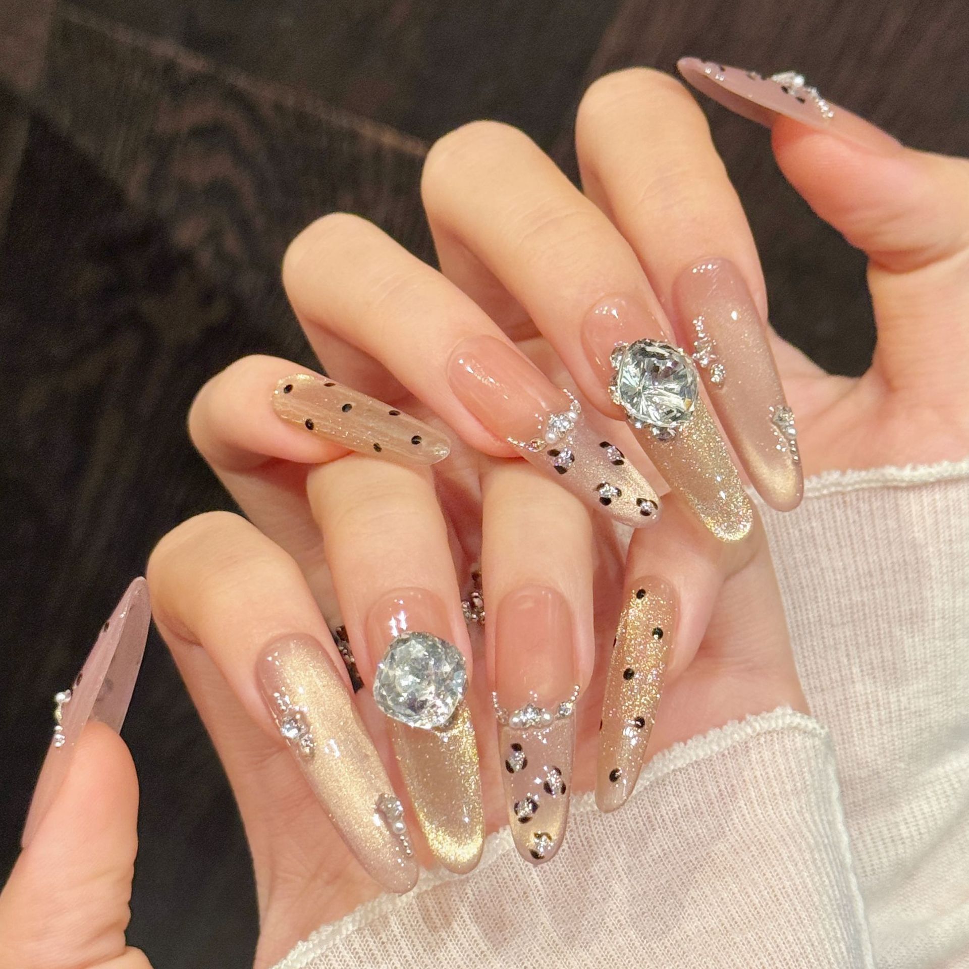 Yihe Original【Colección más vendida】Uñas postizas largas y cortas, puntas de uñas hechas a mano, pegatinas de uñas al por mayor.