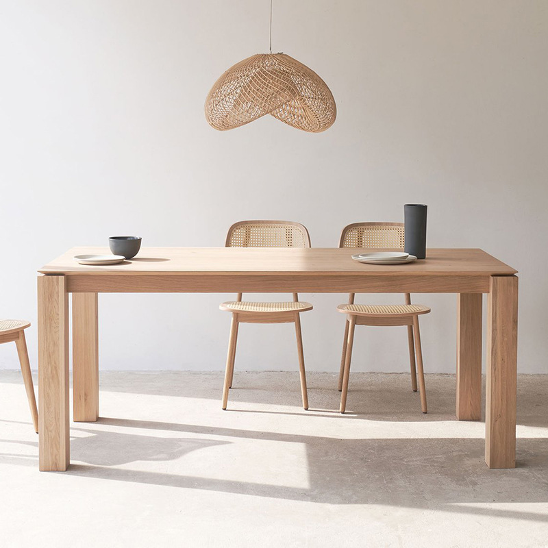Nordic Simple Solid Wood Dining Table Living Room Home Log Long Table Designer Studio Creative Rectangular Desk
