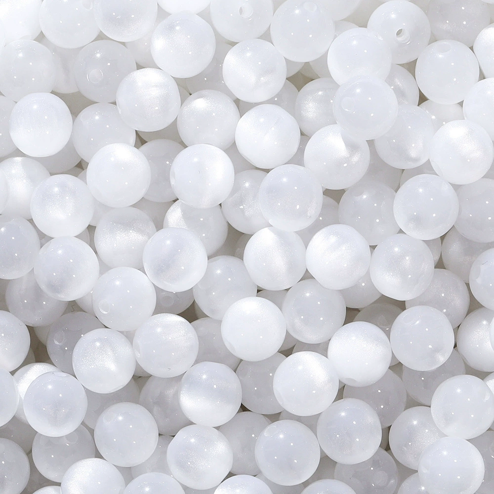 Resin cat's‑eye round beads, 8/10/12 mm, drilled 1.6/1.8/2.0 mm, assorted colors