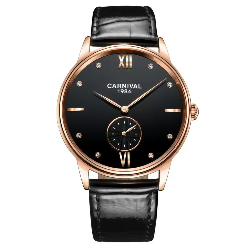 简约嘉年华石英男士手表纤薄款针扣皮带男表工厂一件代发8708G