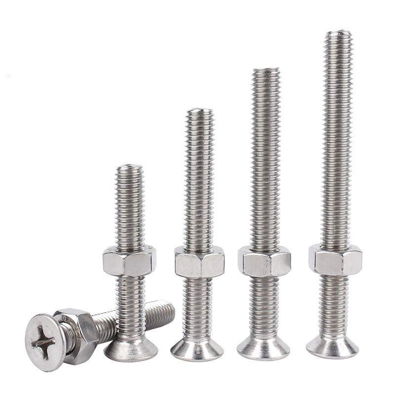 304 스테인레스 스틸 나사 세트 조합 크로스 플랫 헤드 나사 너트 접시 머리 나사 하드웨어 액세서리 2