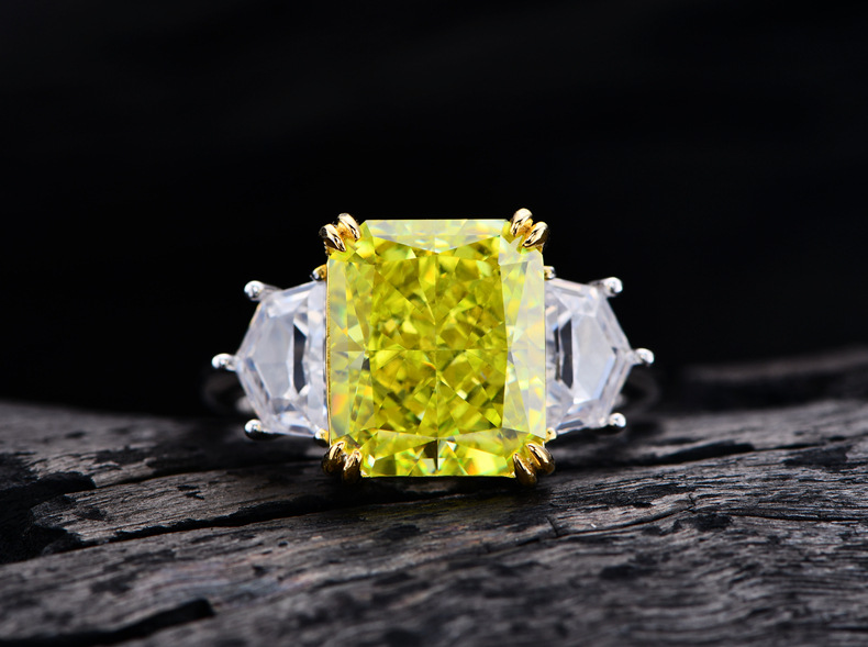 Fashion Geometric Sterling Silver Inlay Zircon Rings 1 Piece