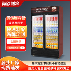 啤酒柜饮料冷藏展示柜立式商用保鲜柜双门超市冰箱啤酒柜支持验厂