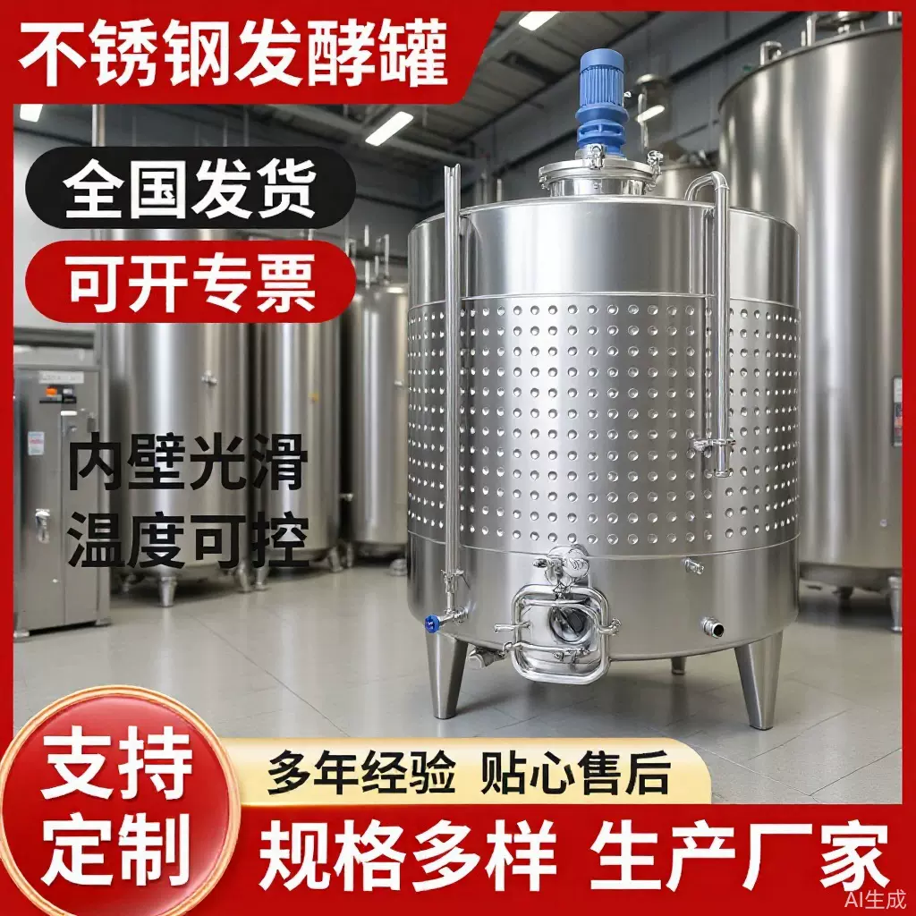 发酵罐厂家 0.5t1t3t5t发酵罐 316搅拌发酵罐 发酵罐储罐搅拌罐电
