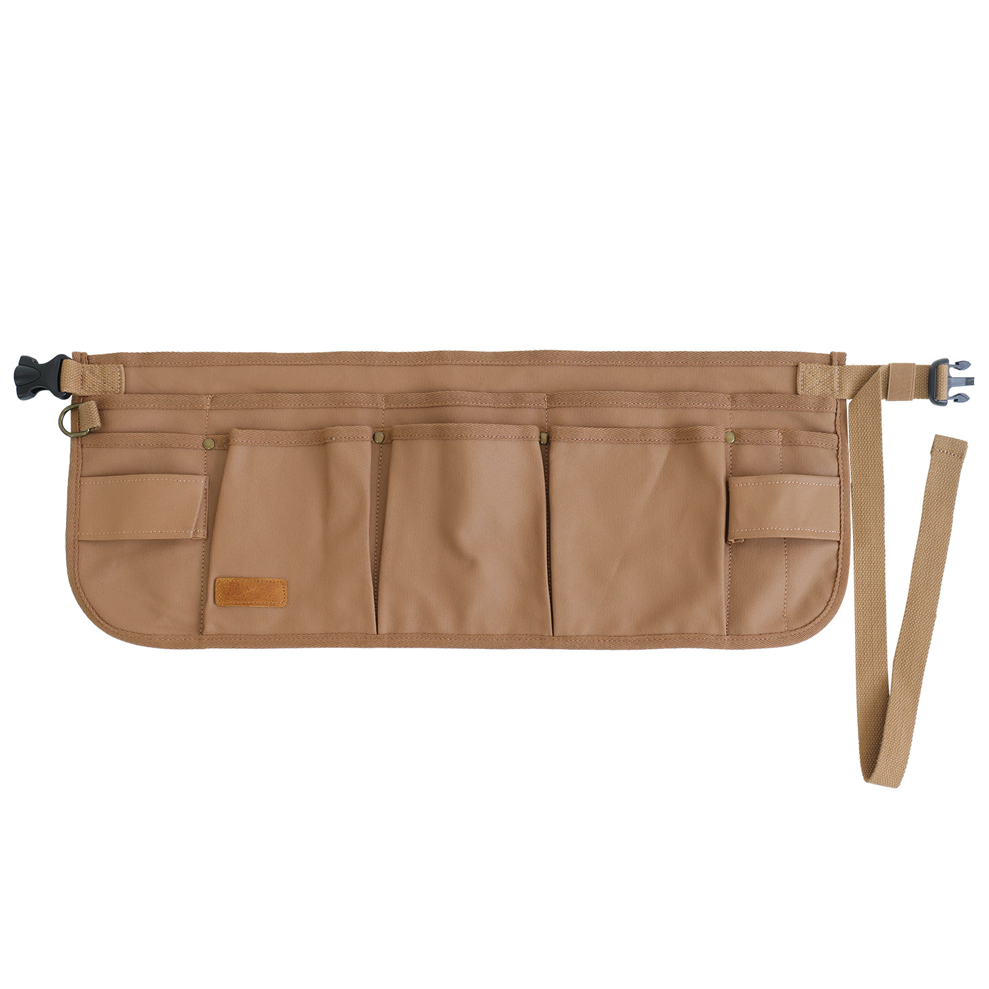 Amazon transfronterizo de bolsillo delantal medio herramientas cortas bolsas de cintura ropa de trabajo de carpintería delantal de lona gruesa cera