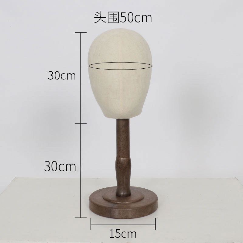 Maniquí de Cabeza para Sombreros y Pelucas de Plástico y Lino para Escaparate