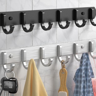 Clothes Hooks, Row Hooks, No Punching, Wall Door Back Wall Hanging, Bathroom Kitchen Hooks, Adhesive Bathroom Towel Hooks