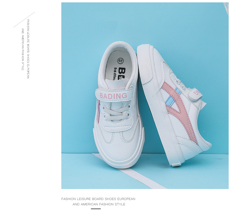Baskets garçon blanches à semelle souple chaussures de sport_voghion.com