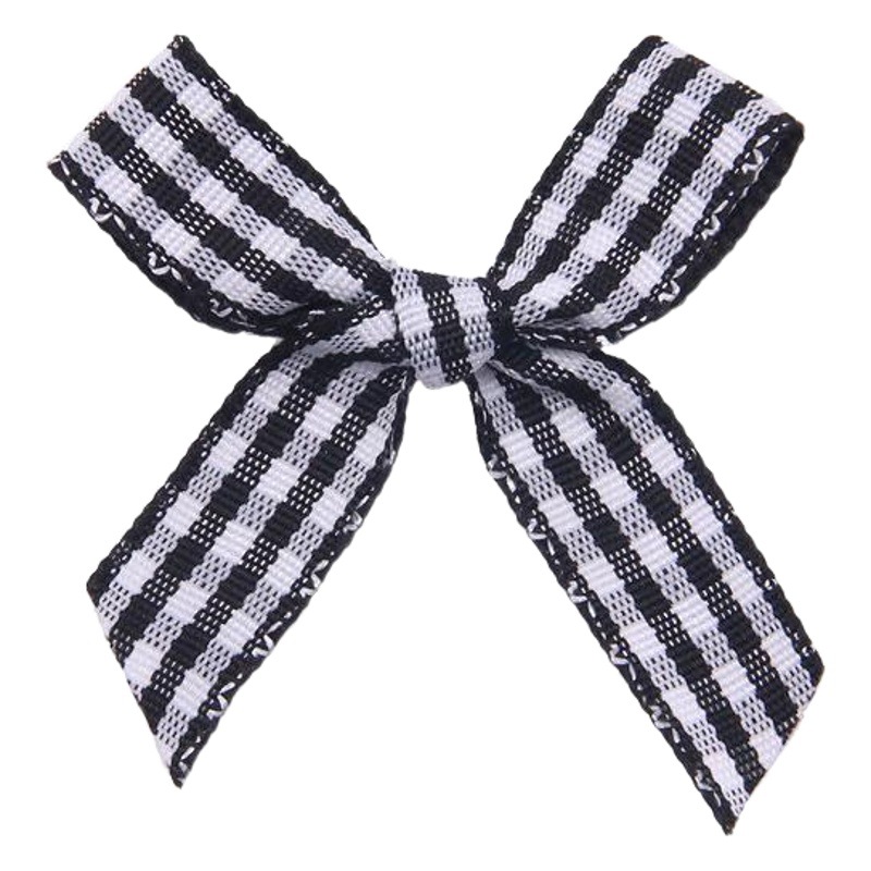 1cm Plaid con arco accesorios de ropa arco niños falda calcetines decorativos Plaid cinta arco