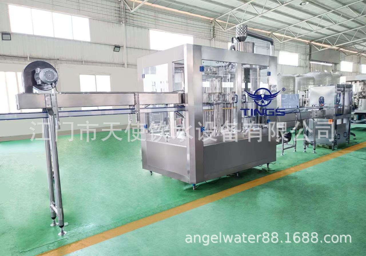 订做全自动三合一玻璃瓶灌装机小瓶饮料纯净水果汁玻璃瓶生产线