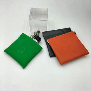 Cross-Border Automatic Closing Pu Leather Shrapnel Sanitary Napkin Headphone Data Cable Lipstick Keys Portable Packaging Self-Sealing