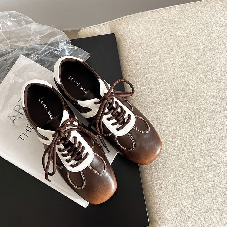 Niche Inner Height Increasing Casual sneaker British Style New silver German Training Shoes Maillard Brown Vintage Single-layer Shoes Niche Inner Height Increasing Casual sneaker British Style New silver German Training Shoes Maillard Brown Vintage Single-layer Shoes